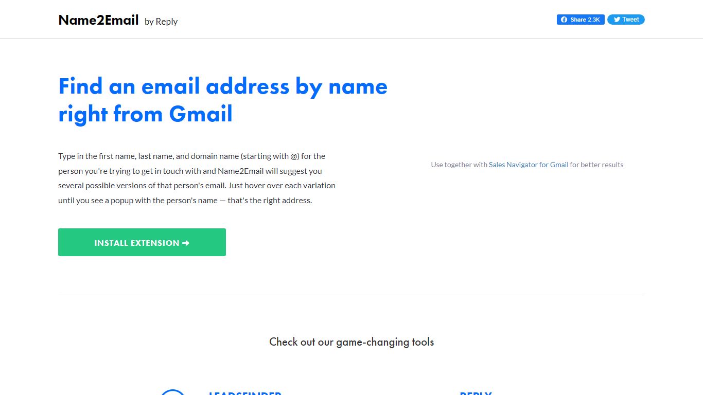 Find email address by name